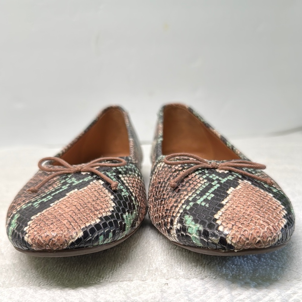 Madewell The Adele Snakeskin Ballet Flat Size 9.5 - Picture 5 of 11